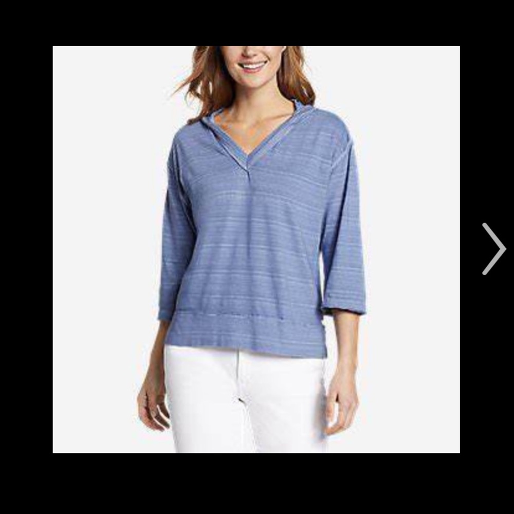 NWT go-to 3/4 sleeve Eddie Bauer pullover hoodie size M